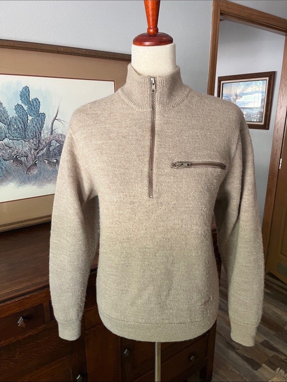 Cabela’s Windshear 100% Wool tan sweater